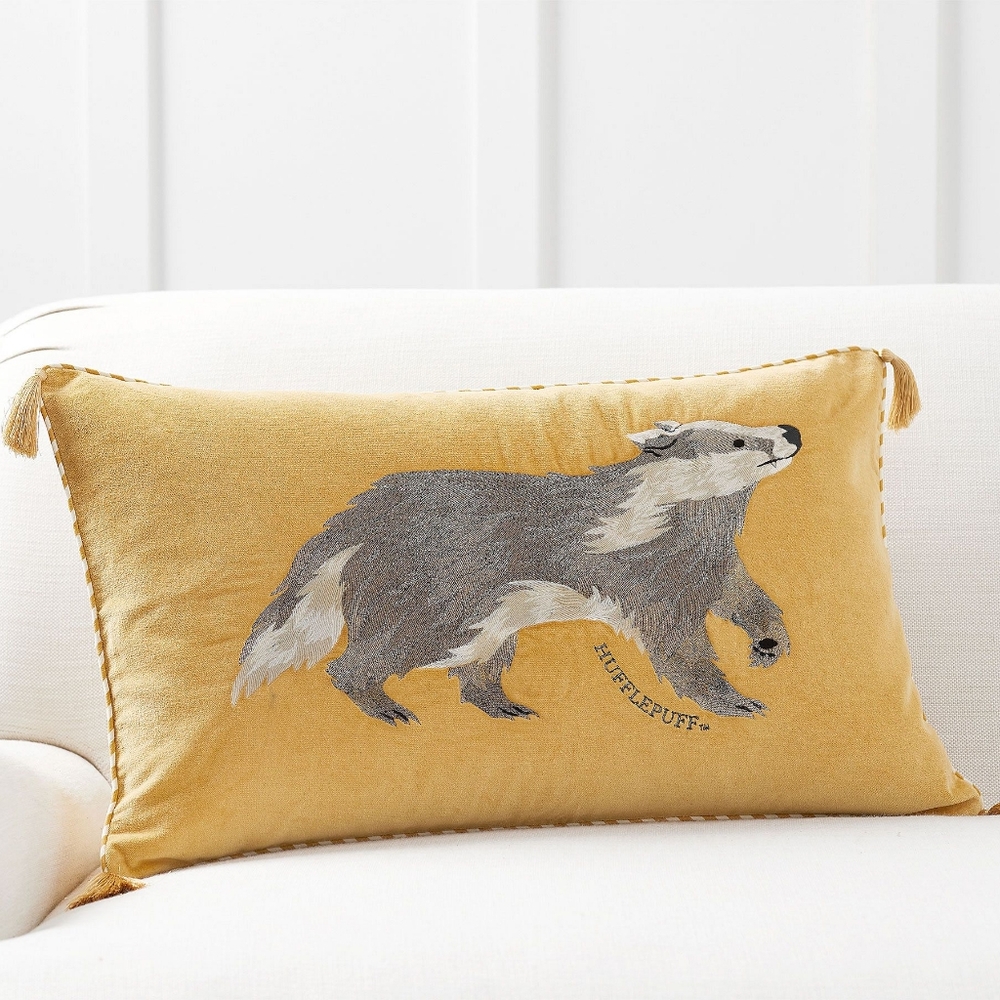 Hufflepuff Badger Hogwarts House Pillow Cover Only (No Insert) Pottery Barn